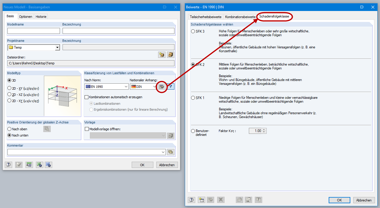 Schadensfolgeklasse ändern