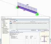 Warnung bei Bemessung eines Stabsatzes mit Querbiegung