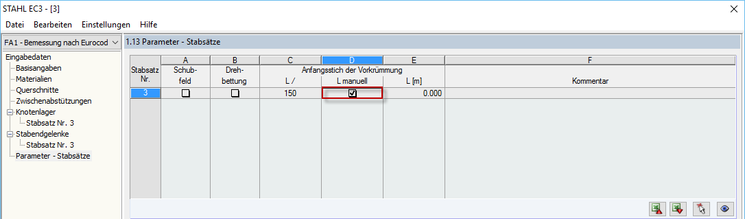 Imperfektion manuell definieren
