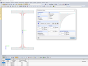 Querschnitt in DUENQ mit Punktelementen (rot hervorgehoben)