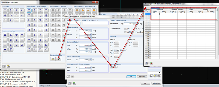 Benutzerdefinierten Querschnitt erstellen