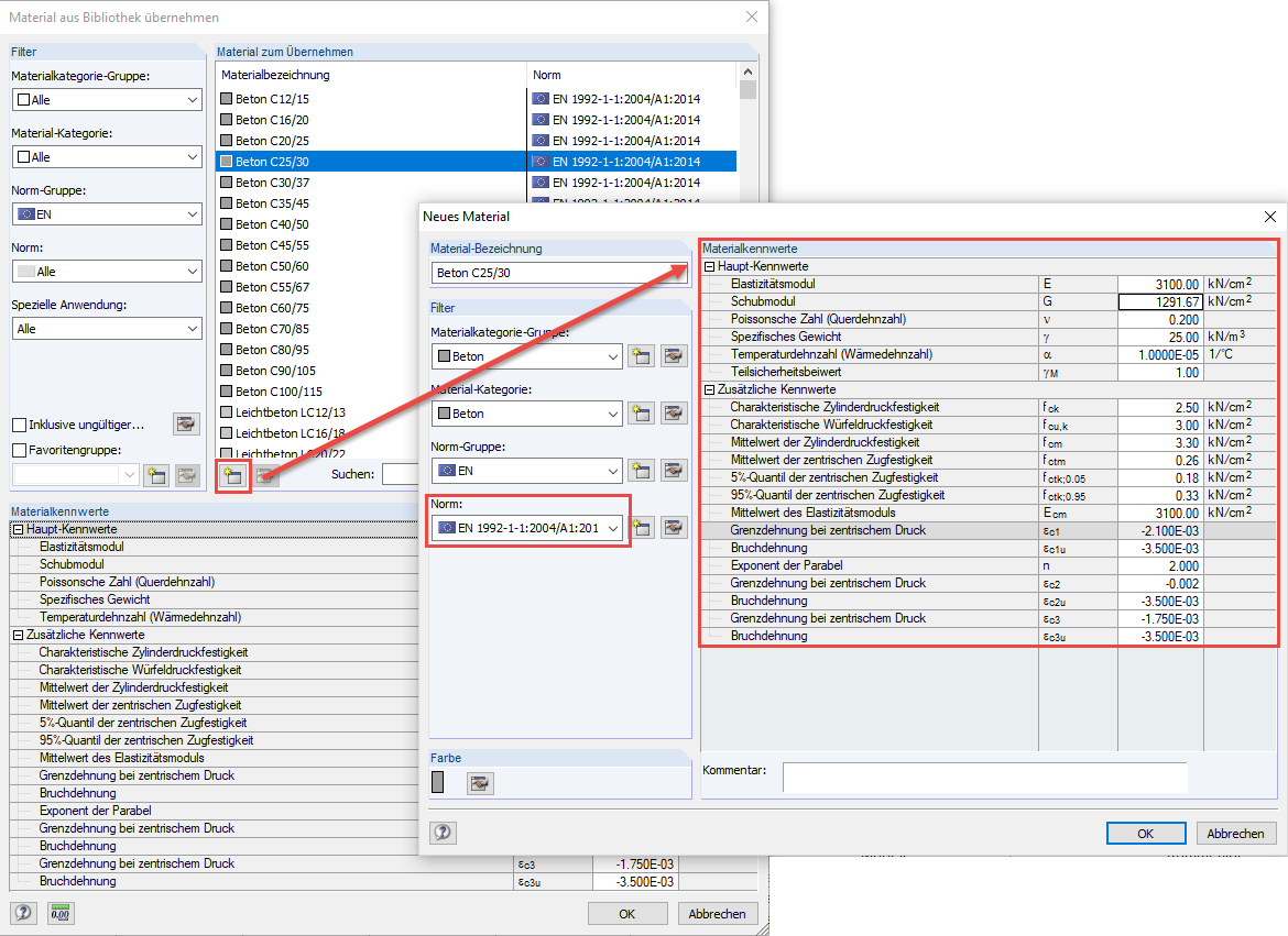 Benutzerdefiniertes Material anlegen