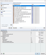 Materialbibliothek mit verschiedenen Böden