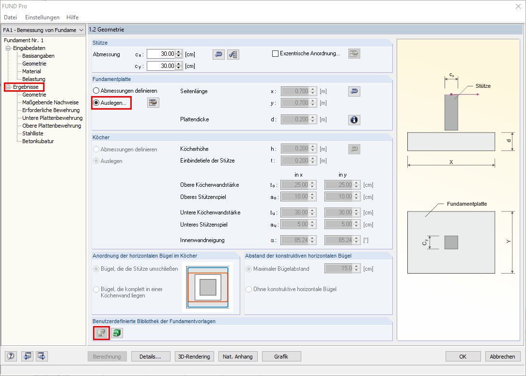 Modul im Auslegen-Modus, Abmessungen können nicht abgespeichert werden
