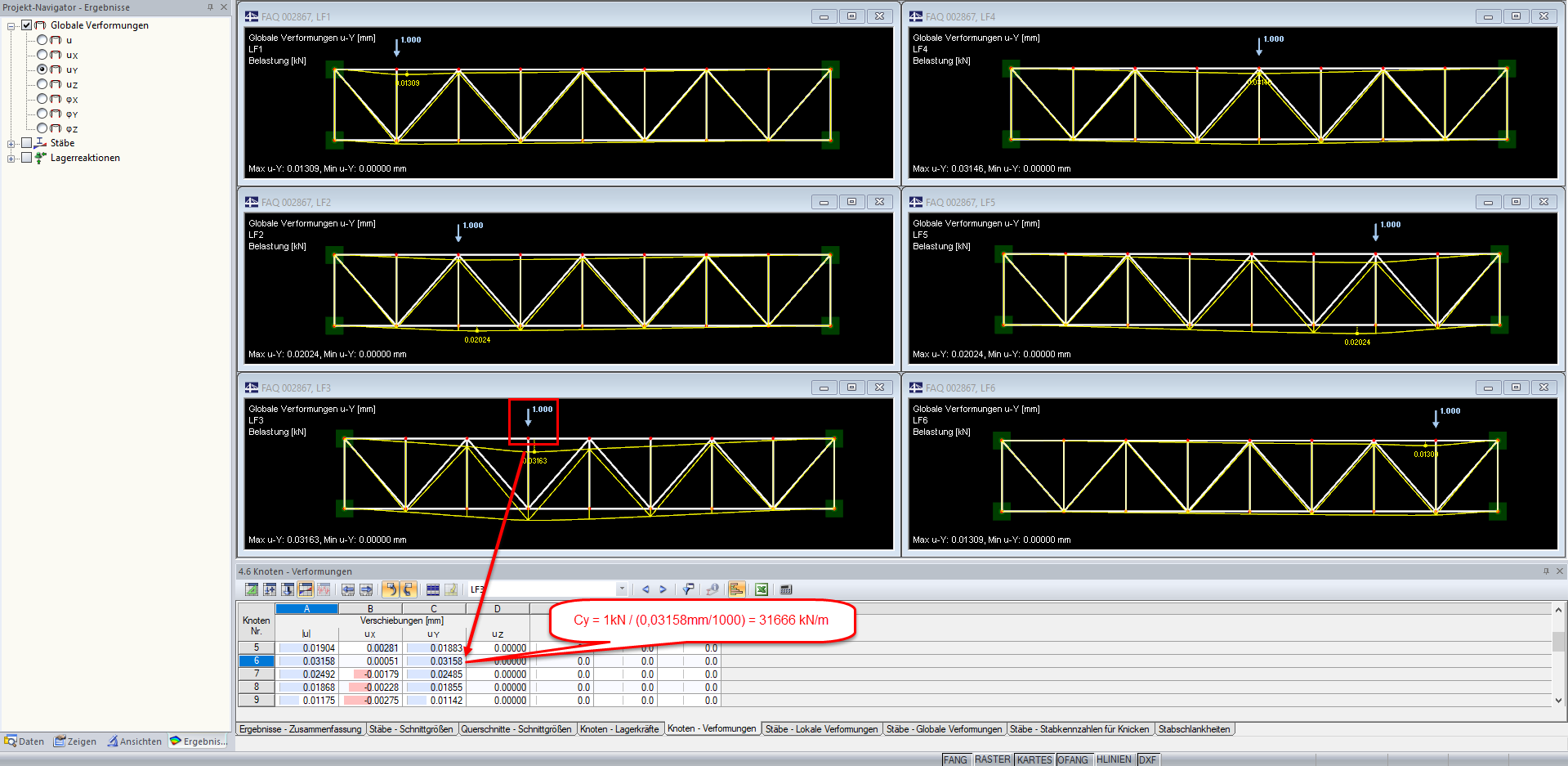 Ermittlung der Ersatzfeder für einen Schlingerverband