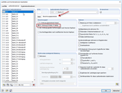 Standardeinstellung der Berechnungsparameter für Lastkombination