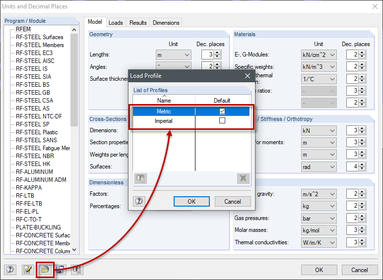 Metrisches Einheitensystem als Standard aktivieren