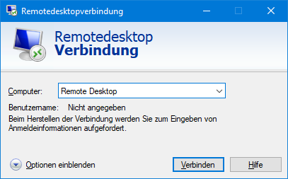 Remotedesktop Verbindung