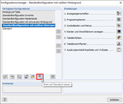 Einstellungen der gewählten Konfiguration auf Standardwerte zurücksetzen