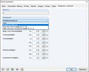 Fläche bearbeiten - Steifigkeit modifizieren