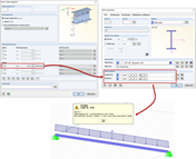 Eingabe von Torsionsgelenken an Anfangs- und Endknoten