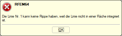 Fehlermeldung Liniengelenk Rippe