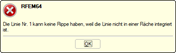 Fehlermeldung Liniengelenk Rippe