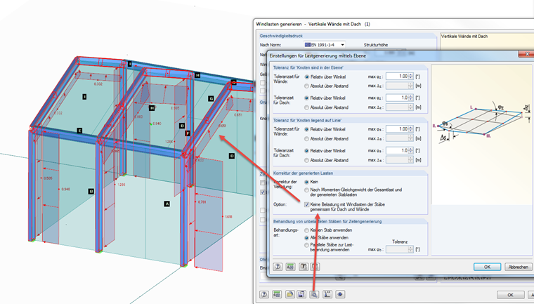 Korrektur der generierten Lasten