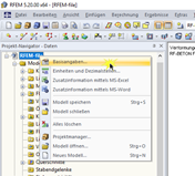 Öffnen der Basisangaben über das Kontextmenü der Datei