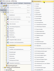 Öffnen der Basisangaben über das Bearbeiten-Menü