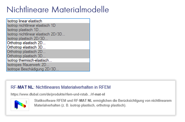 Materialmodelle in RFEM