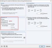 Einstellung für die Ermittlung der Betonspannung