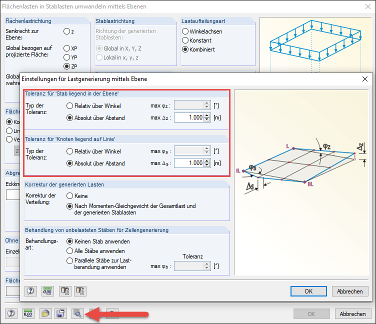 Details für generierte Belastungen