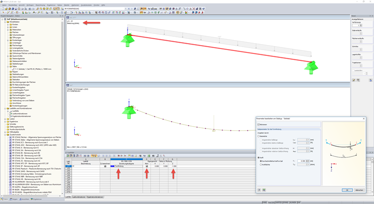 Lastfall mit Einwirkungskategorie "Formfindung"