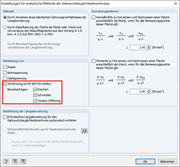 Einstellungen für die analytische Verformungsberechnung mit RF-BETON Deflect