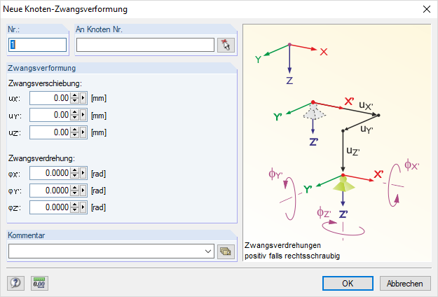 Knoten-Zwangsverformung