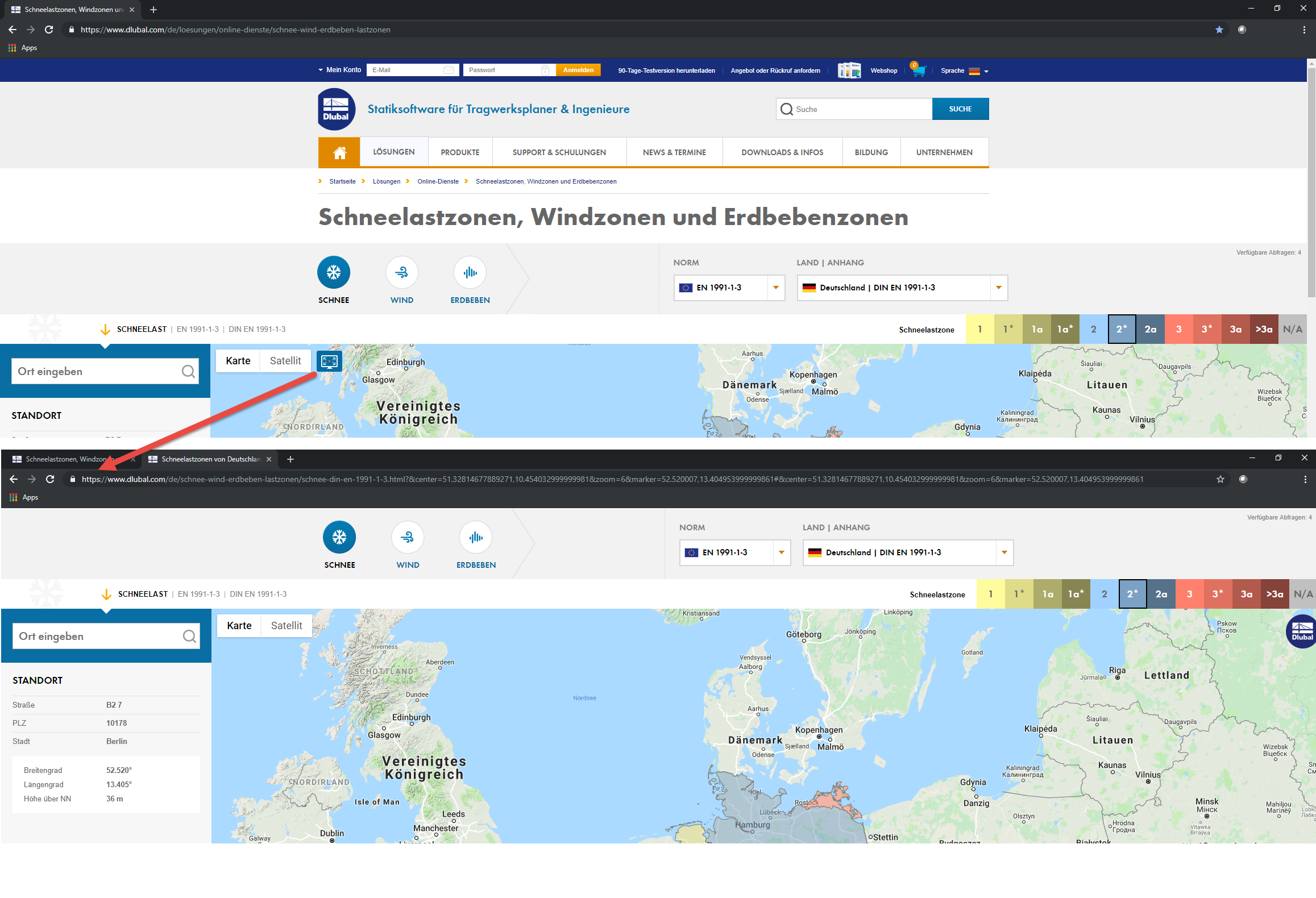 Vollbildmodus mit URL Adresse