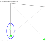 Negative Lagerkraft am nachgewiesenen Knoten
