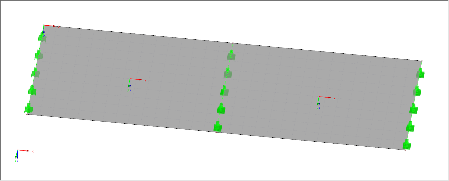 Flächen mit Darstellung des jeweiligen lokalen Achssystems