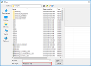 Öffnen-Dialog in RSTAB 7 mit der Einstellung des Datei-Typs
