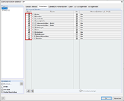 Dialog Ausdruckprotokoll-Selektion, Register Modelldaten