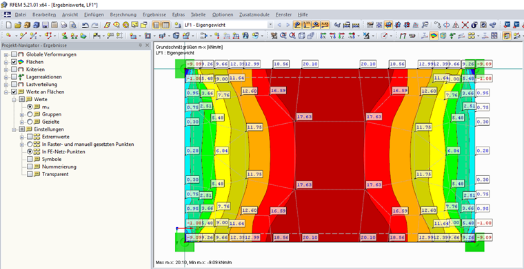 "Werte an Flächen" in FE-Netz-Punkten