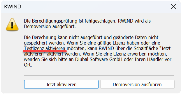 Testlizenz aktivieren