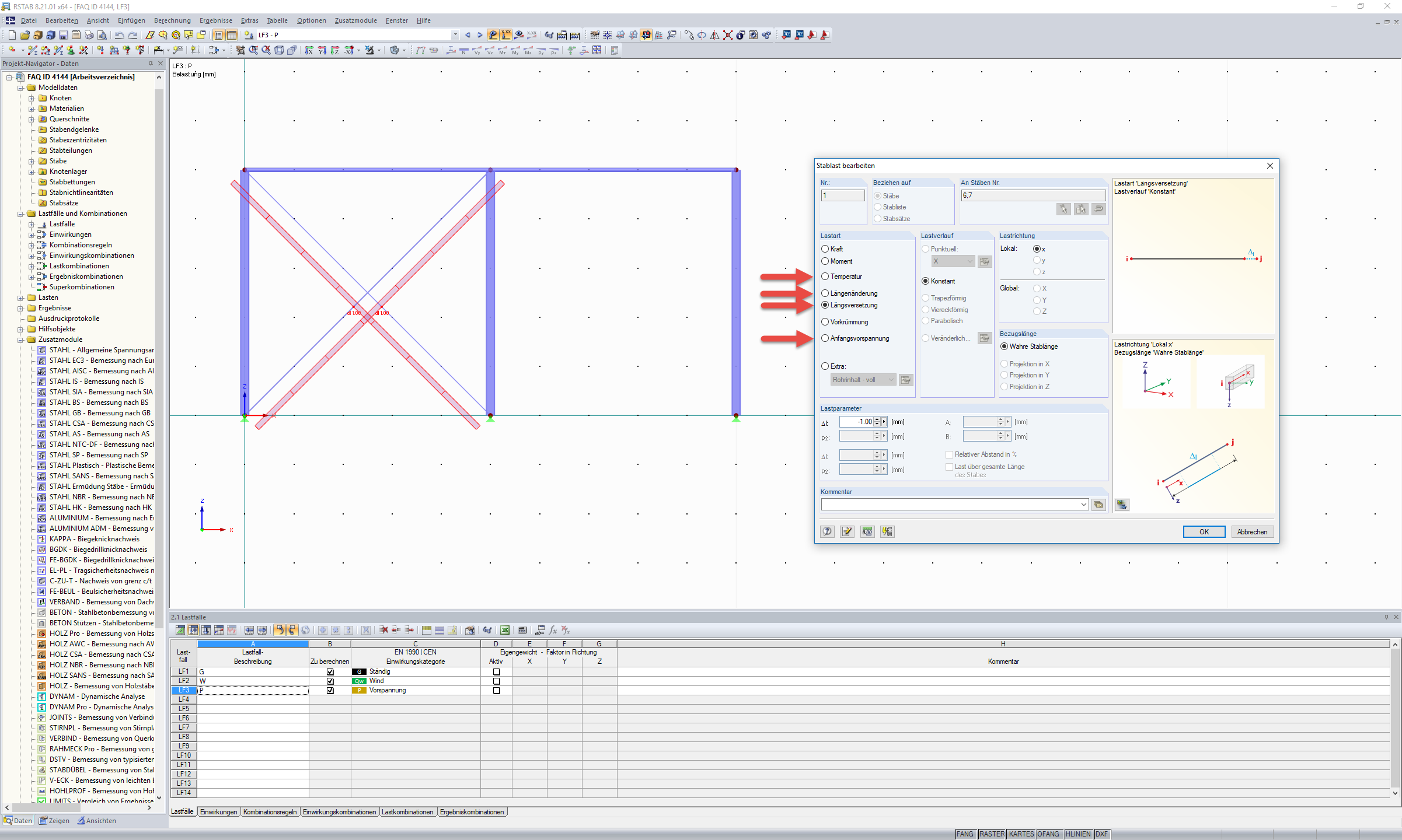 Vorspannungsoptionen