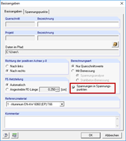 Aktivierung der Spannungspunkte in DICKQ