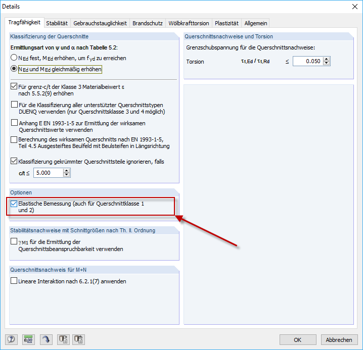 RF-/STAHL EC3 Detaileinstellungen