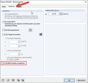 Aktivieren der CAD/BIM Option nach der Auswahl der zu importierenden Datei