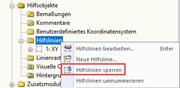 Hilfslinien sperren