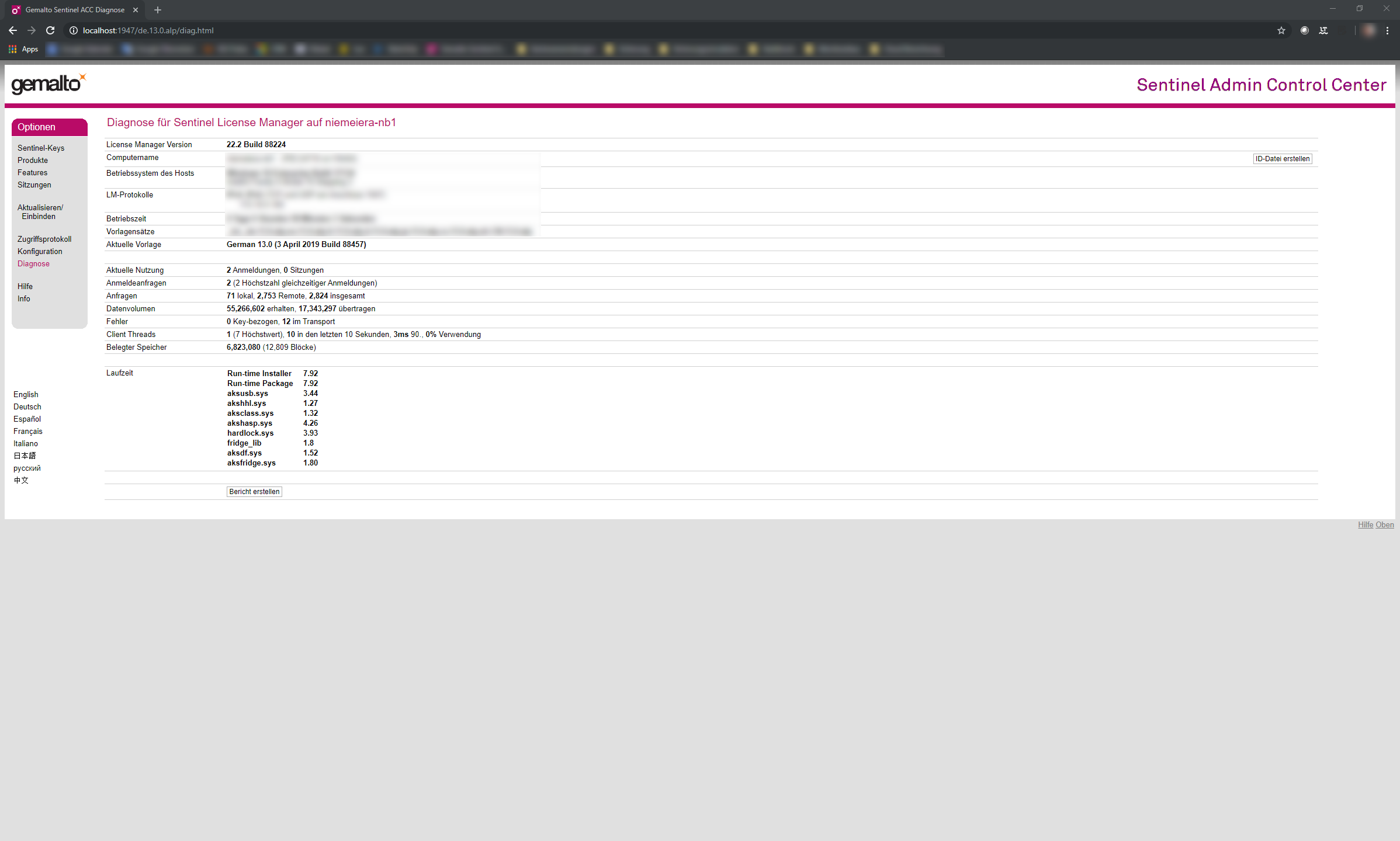 Gerätetreiberkontrolle