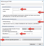Anforderungscodes generieren