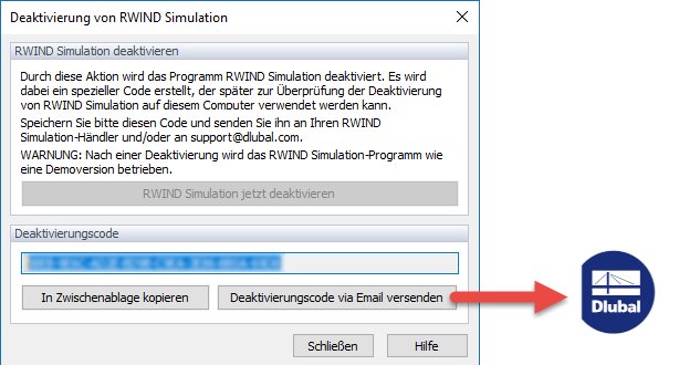 Deaktivierungscode senden
