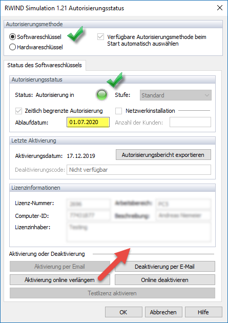 Autorisierungsstatus