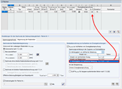 Eingabedialog "1.3 Flächen" mit Einstellung für "Begrenzung der Rissbreiten"