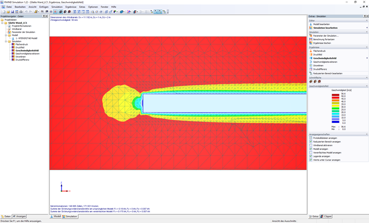 Grenzschichtausbildung in RWIND Simulation