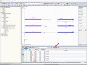 Tabelle "Schnittgrößen - Stäbe" mit farbiger Bezugsskala