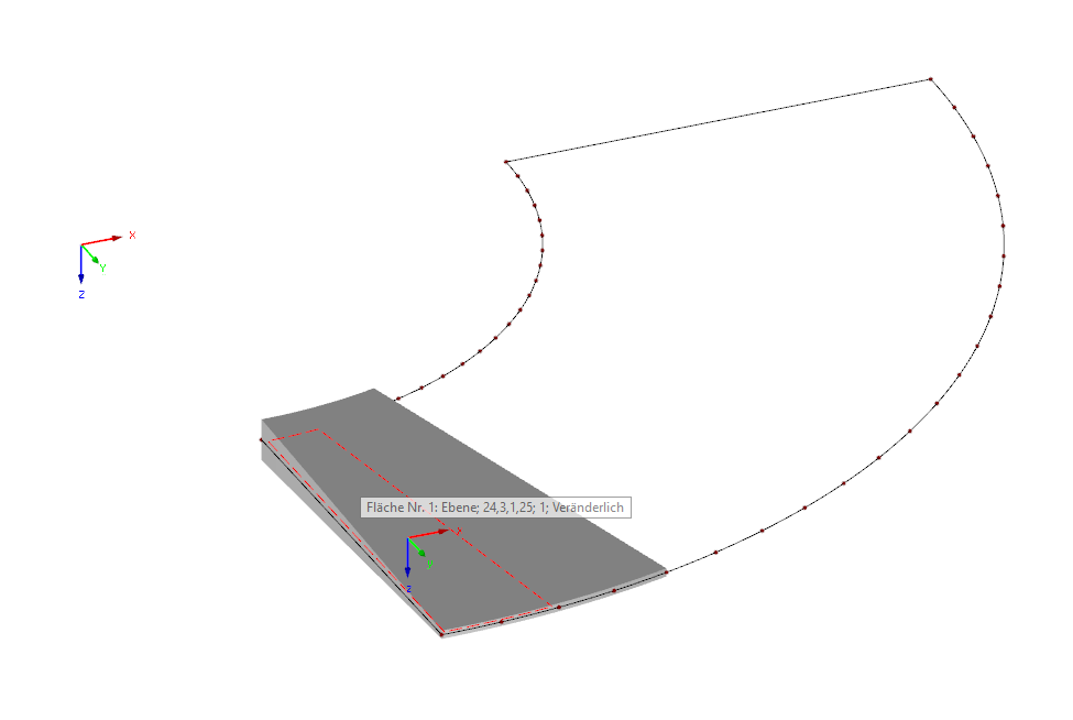 Viertelkreisring mit Segmentierung
