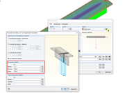 Einstellung der einbezogenen Objekte beim Ergebnisstab