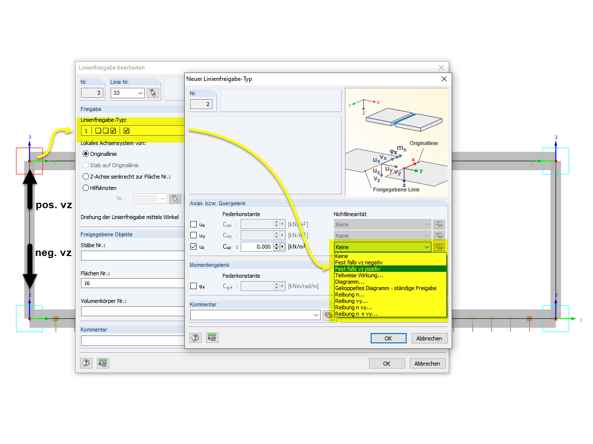 Definiton des Linienfreigabe-Typs