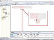 An Schweißnaht 1 angeschlossene Elemente 1, 3 und 5 (rot markiert)