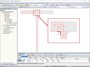 An Schweißnaht 1 angeschlossene Elemente 1, 3 und 5 (rot markiert)